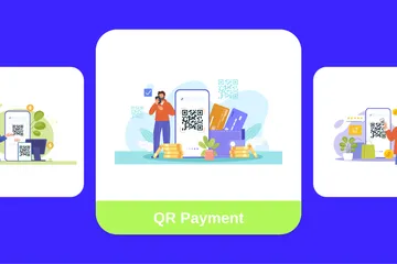 QR Payment Illustration Pack