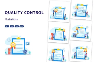 Quality Control With ISO 9001 Illustration Pack