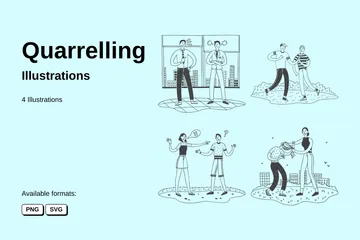 Quarrelling Illustration Pack