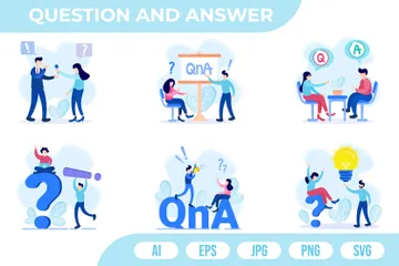 Question et réponse Pack d'Illustrations