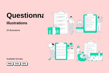 Questionnaire Illustration Pack