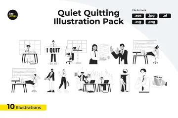Quiet Quitting Illustration Pack