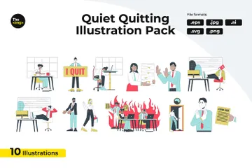 Quiet Quitting Illustration Pack