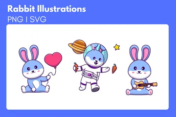 Rabbit Illustration Pack