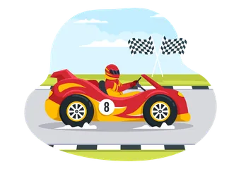 Racing Car Illustration Pack