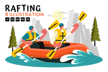 Rafting Illustrationspack