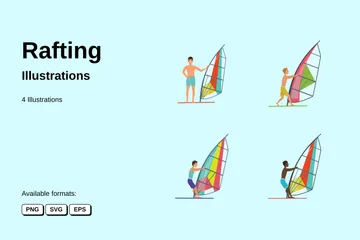 Rafting Illustration Pack