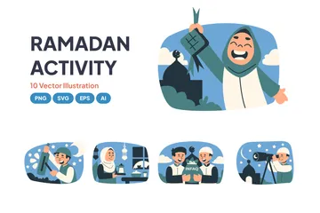 Ramadan Activity Illustration Pack