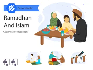 Ramadán y el Islam Paquete de Ilustraciones