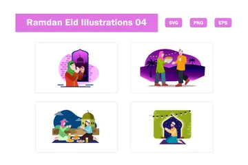 Ramadan Eid Illustration Pack