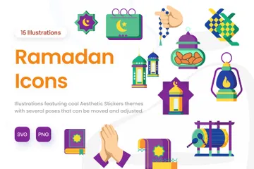 Ramadan Icons Illustration Pack