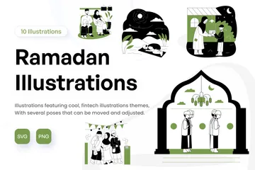 Ramadan Illustration Pack