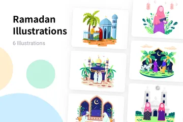 Ramadan Illustration Pack