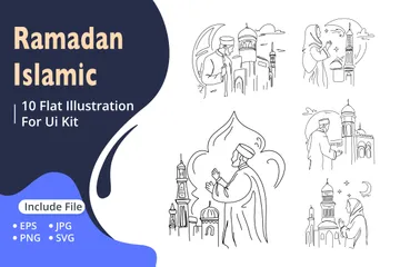 Ramadan Islamisch Illustrationspack