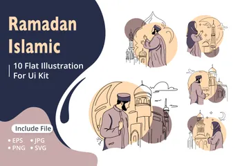 Ramadan Islamisch Illustrationspack