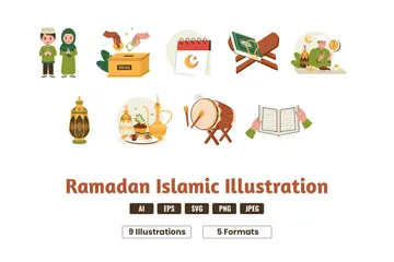 Ramadan Islamisch Illustrationspack