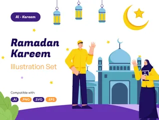 Ramadan Kareem Illustration Pack