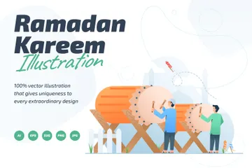 Ramadan Kareem Illustration Pack