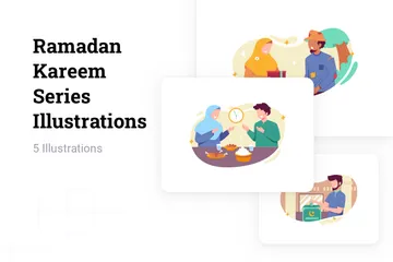 Ramadan Kareem-Serie Illustrationspack
