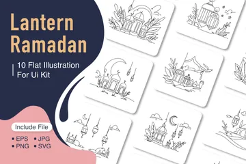 Ramadan Lanterns Illustration Pack