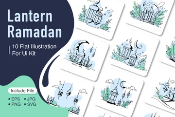 Ramadan-Laternen Illustrationspack