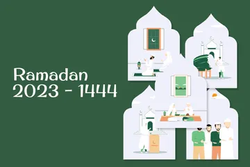 Der Ramadan steht vor der Tür Illustrationspack