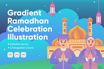 Ramadhan Celebration Illustration Pack