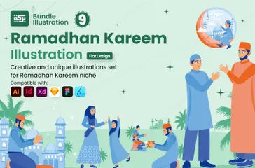 Ramadhan Kareem Illustration Pack