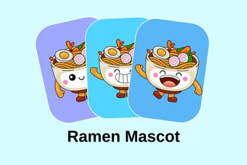 Ramen Mascot Illustration Pack