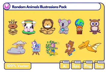 Random Animals Illustration Pack