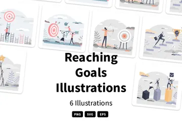 Reaching Goals Illustration Pack