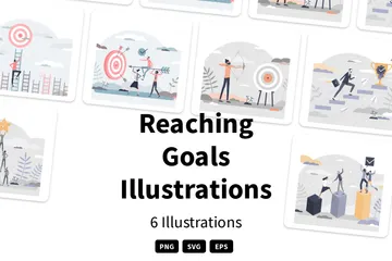 Reaching Goals Illustration Pack