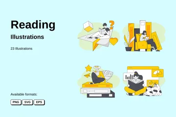 Reading Illustration Pack