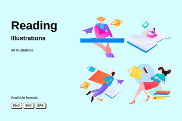 Reading Illustration Pack