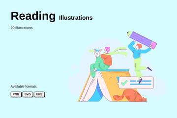 Reading Illustration Pack