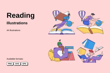 Reading Illustration Pack