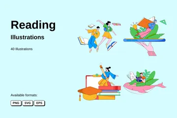 Reading Illustration Pack