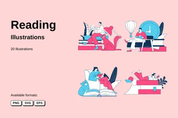 Reading Illustration Pack