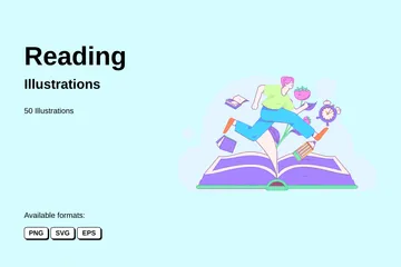 Reading Illustration Pack