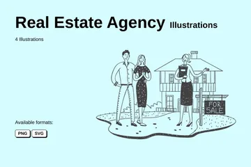 Real Estate Agency Illustration Pack