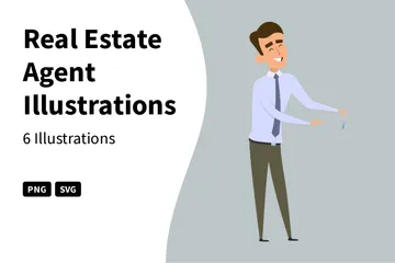 Real Estate Agent Illustration Pack