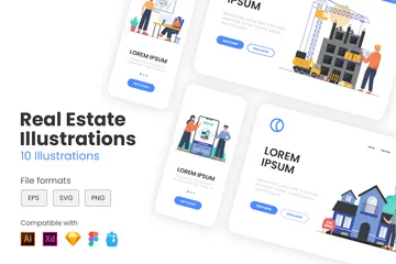 Real Estate Business Illustration Pack