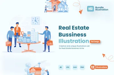 Real Estate Business Illustration Pack