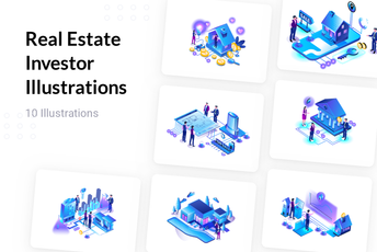 Real Estate Investor Illustration Pack