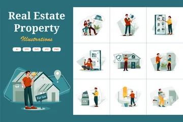 Real Estate Property Illustration Pack