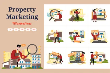 Real Estate Property Marketing Illustration Pack