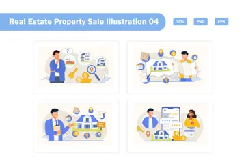 Real Estate Property Sale Illustration Pack