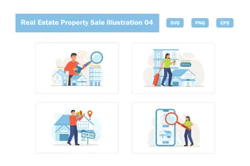Real Estate Property Sale Illustration Pack