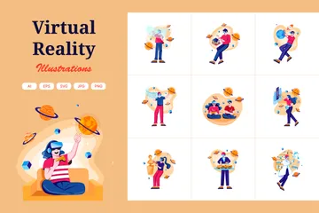 Realidad virtual Paquete de Ilustraciones