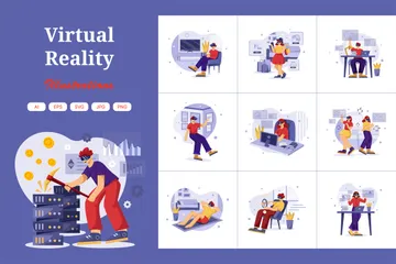 Realidad virtual Paquete de Ilustraciones